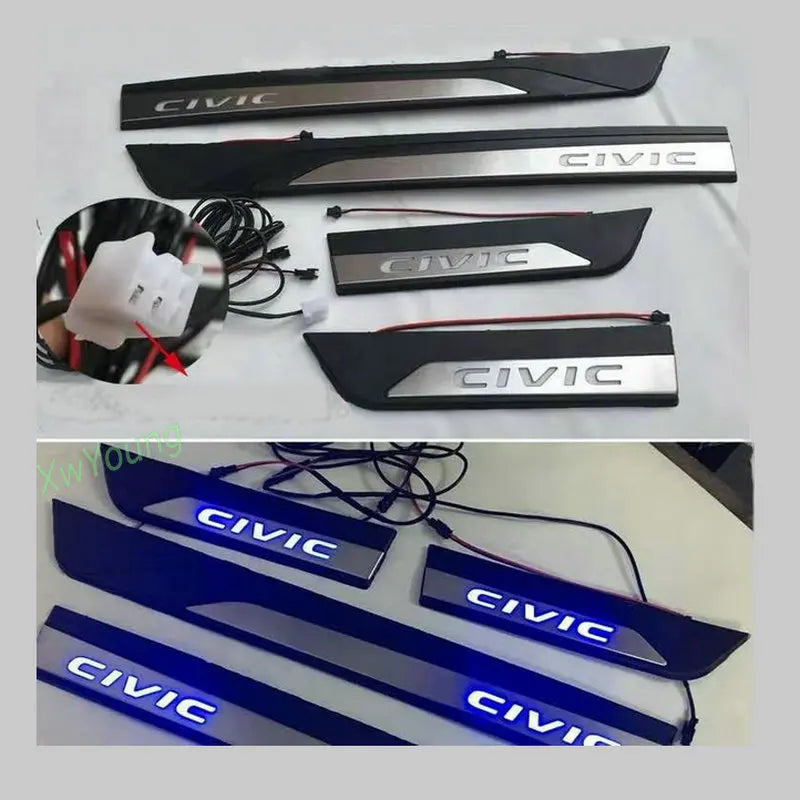 Nexin Honda Civic 11TH Gen 2022-2025 Stainless Steel LED RBG Door Sill