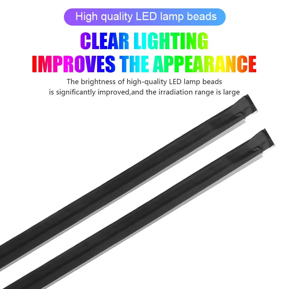 Acrylic Interior Car LED Lights with Remote and Wireless APP 6/10/14/18 in 1, Ambient Lighting Kits Fiber Optic Strip LEDs,16 Million Colors Music&DIY Function